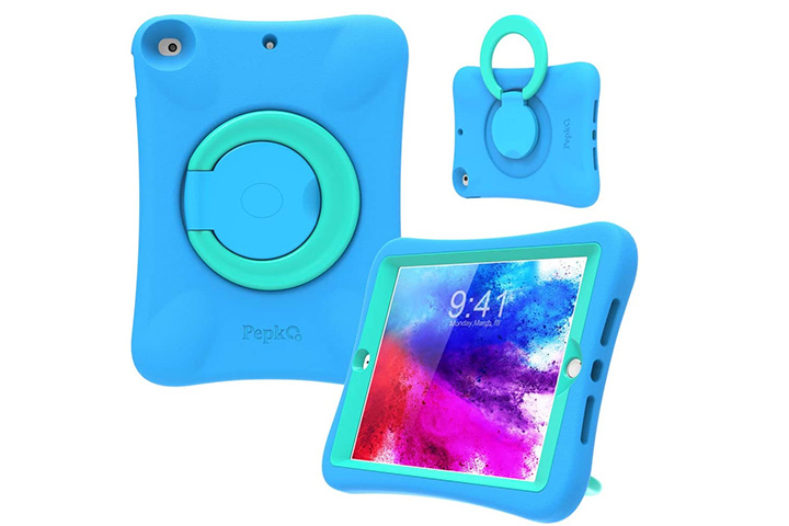 iPad 7th Generation Case with Built-in Screen Protector Shockproof Light Weight Handle Stand Kids Case for Apple iPad 10.2 2019 Latest Model Blue BMOUO Kids Case for New iPad 10.2 2019 