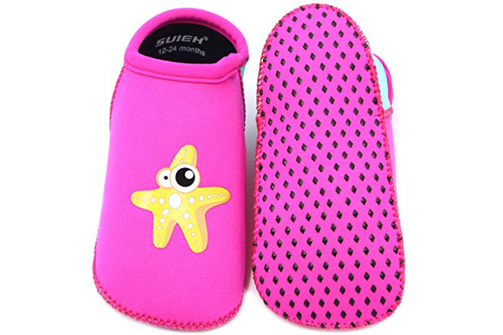12-13 Little Kid A Pink Unicorn CROVA Kids Water Shoes Quick Dry Aqua Socks Non-Slip Barefoot Sports Shoes for Boys Girls Toddler 