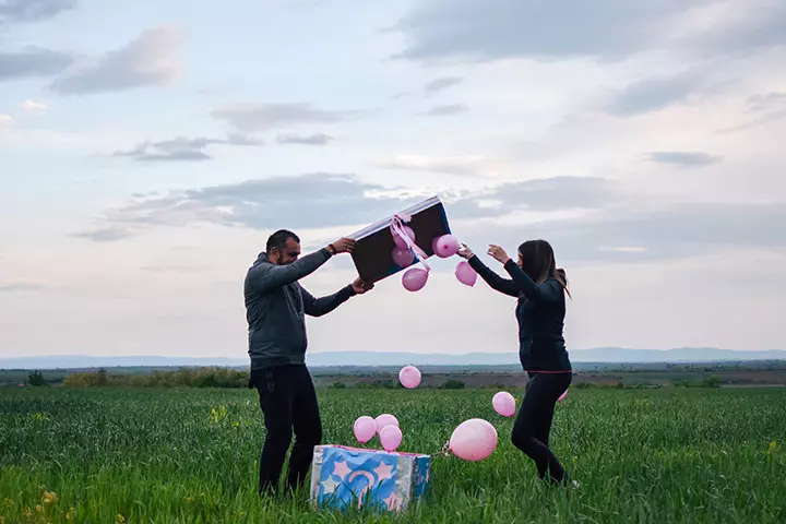 Surprise box for gender reveal ideas