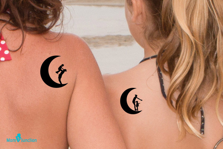 To the moon and back, mother-daughter tattoo ideas