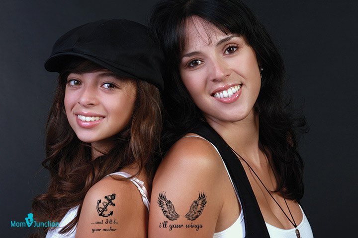 Wings & anchor, mother-daughter tattoo ideas