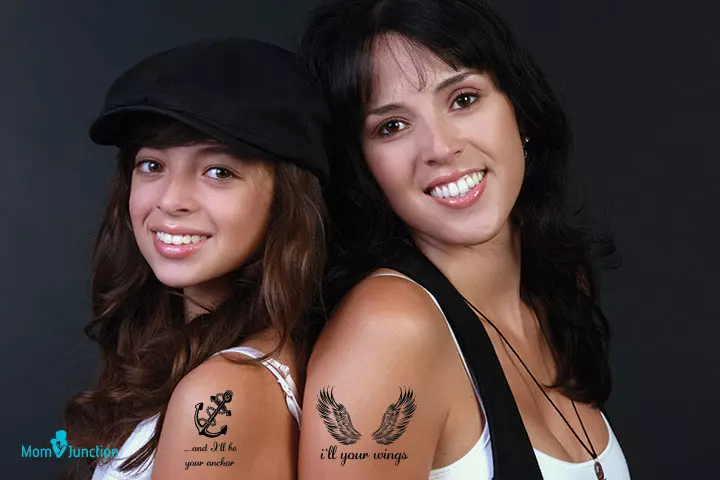 Wings & anchor, mother-daughter tattoo ideas