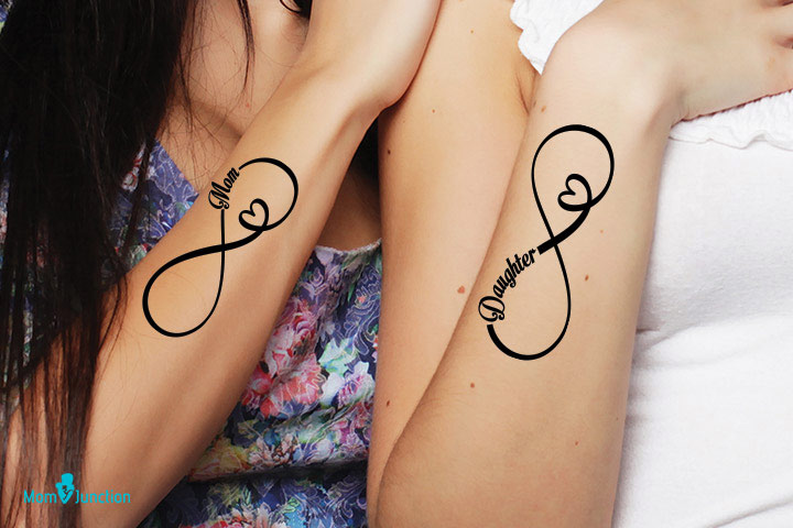 The infinity symbol, mother-daughter tattoo ideas