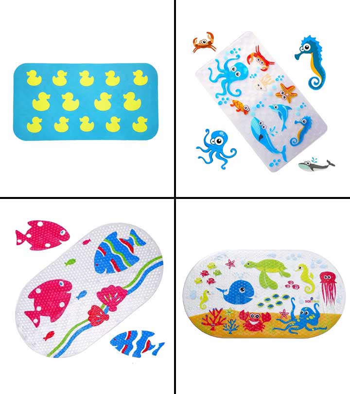 CS Beauty Non Slip Kids & Baby Bath and Shower Mat Owl Phthalates and Lead Free Durable Mildew and Mould Resistant PVC Bathtub Mat 