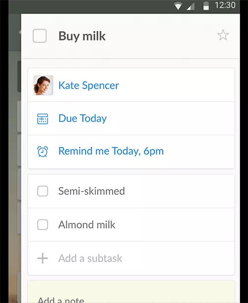 Wunderlist app for couples