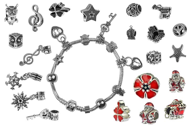 Bracelet charms for mom, baby shower guestbook ideas