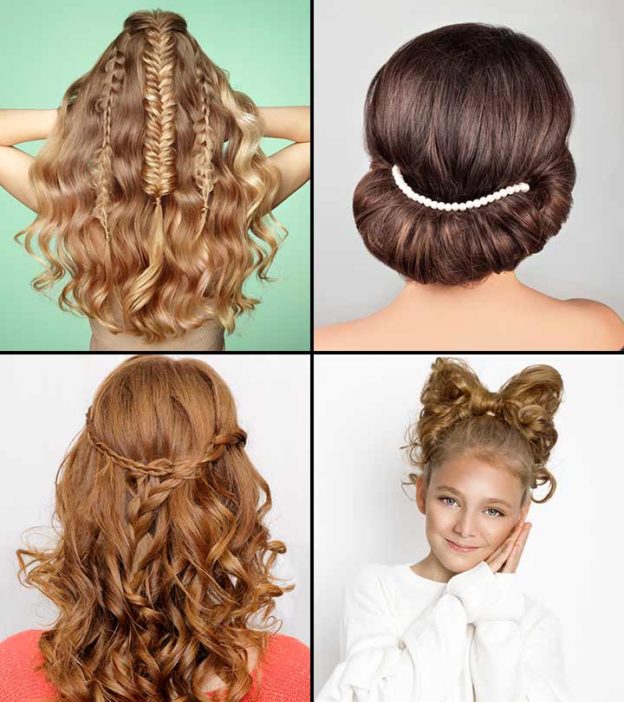 Hairstyle Pony Tail On Curly Hair Tutorial Stock Photo - Download Image Now  - Tutorial, Hair Bow, Women - iStock