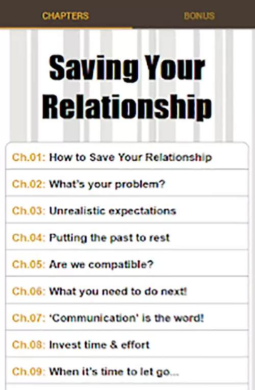 Saving Your Relationship app for couples