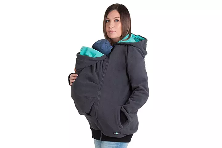 mom hoodie with baby pouch