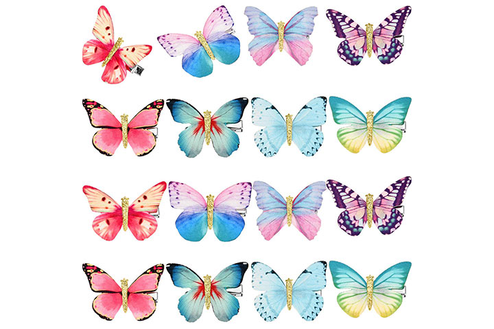 Gejoy Butterfly Clips For Girls