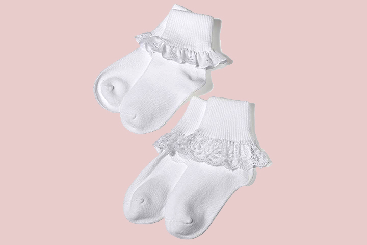 Jefferies Socks Eyelet Lace Trim Baby Socks