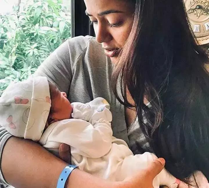 Latest Picture Of Sameera Reddy's Newborn 1