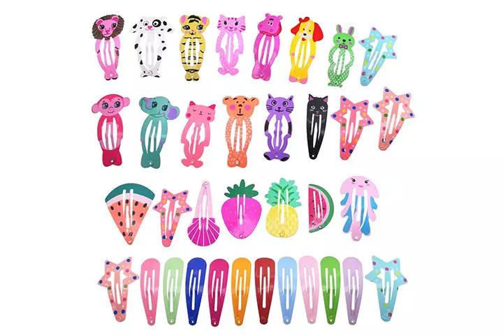 PIDOUDOU Assorted Pattern Print Hair Clips