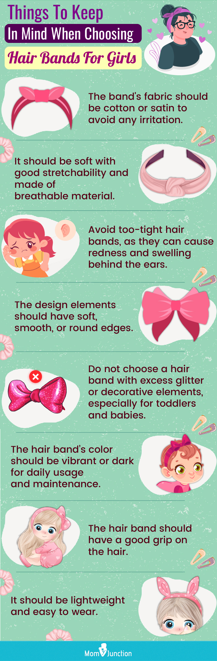 Things To Keep In Mind When Choosing Hair Bands For Girls (infographic)