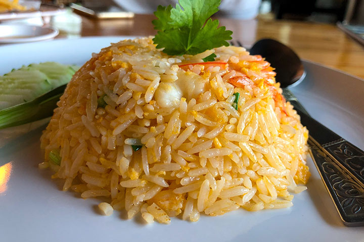 Vegetable fried rice for baby shower food ideas