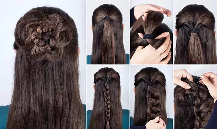 Rose bun, best braided hairstyles for girls