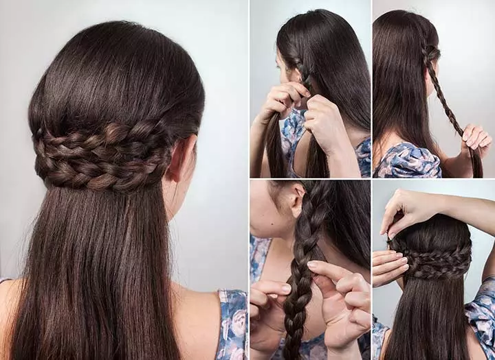 Semi-milkmaid braid, best braided hairstyles for girls