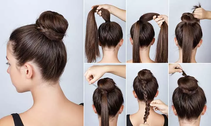 Bun-braid-bun, best braided hairstyles for girls