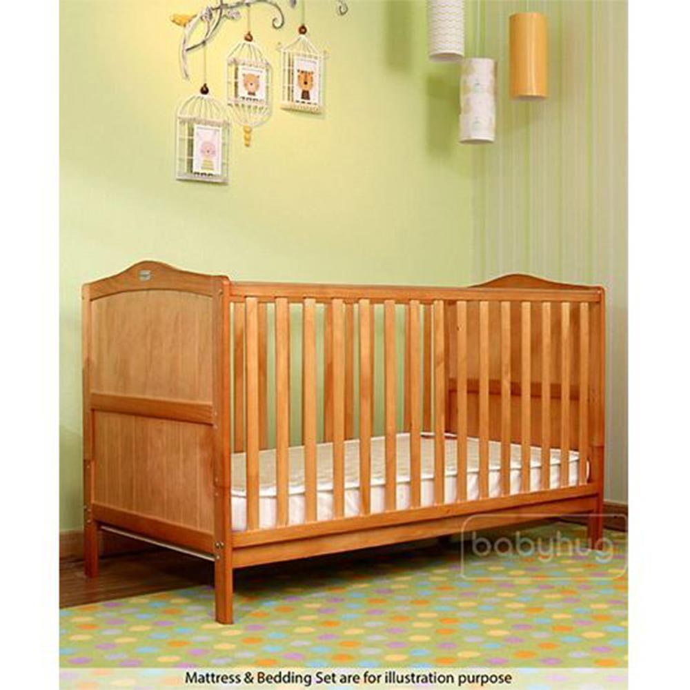 babyhug wooden cot