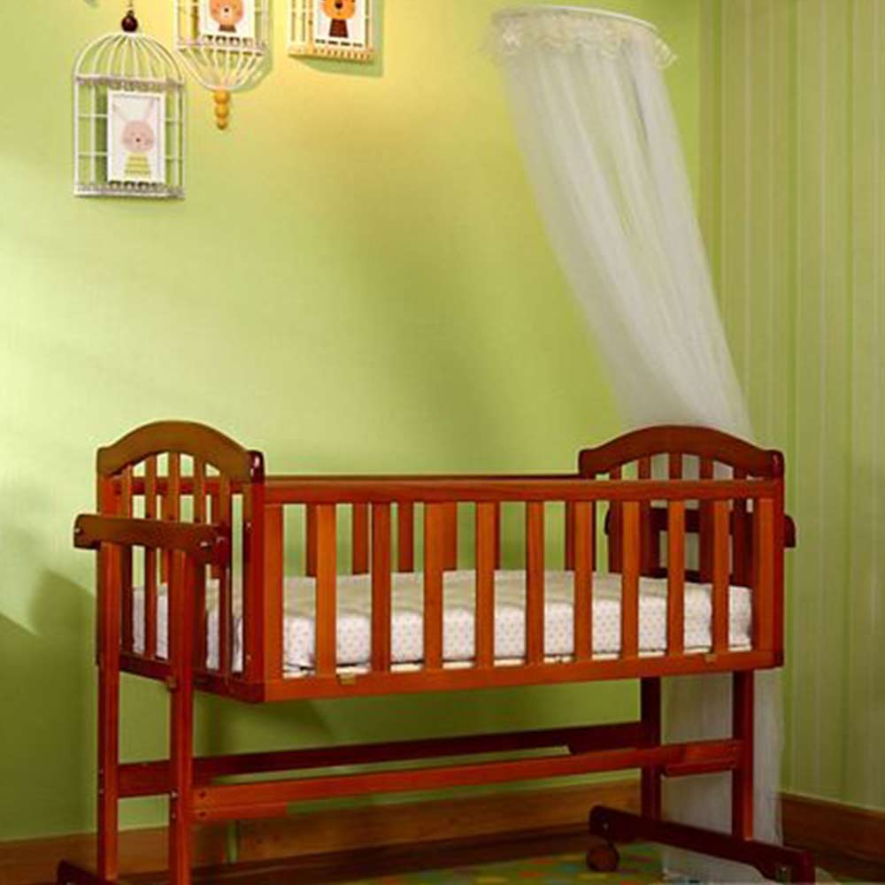 babyhug ionia wooden cradle