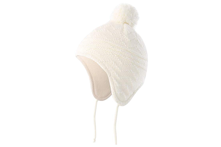 Alepo Fleece Lined Baby Beanie Hat Infant Newborn Toddler Kids Winter Warm Knit Cap for Boys Girls