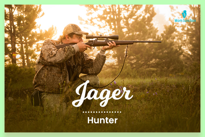 Jager means hunter in German