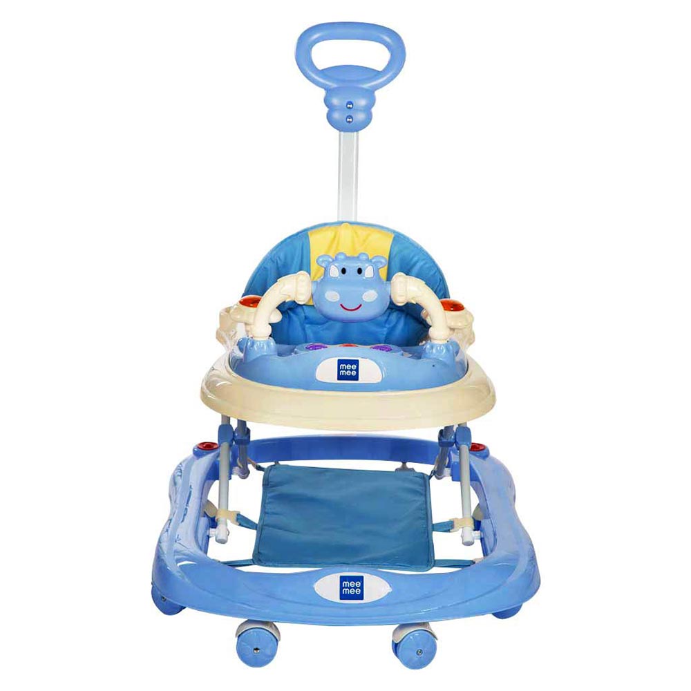 mee mee baby walker with adjustable height and push handle bar