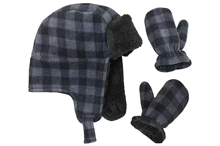 infant winter hat and mittens