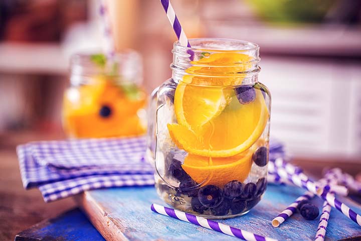 Orange Blueberry-Infused Water