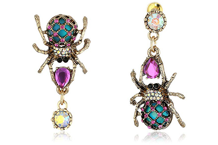 Spider drop danglers by Betsey Johnson