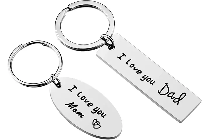 iJuqi Mom And Dad Anniversary Keychain