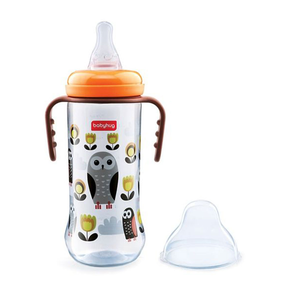 Babyhug Polypropylene Anti-Colic Feeding Bottle With Handle