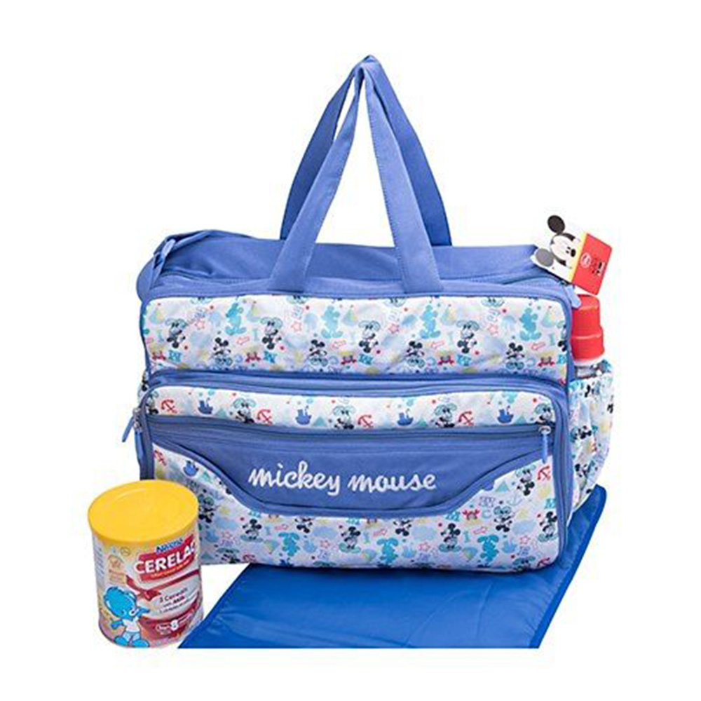 Disney Mickey Mouse Design Diaper Bag With Changing Mat