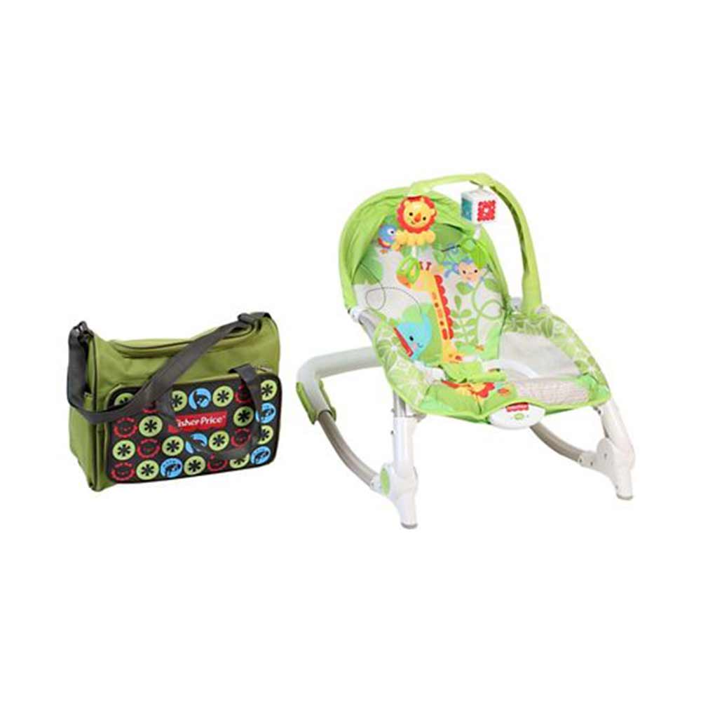 Fisher Price Newborn to Toddler Rocker With Free Diaper Bag