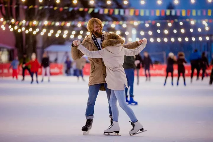 Go ice skating, date night idea