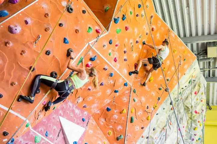 Go indoor rock climbing