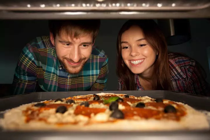 Have a pizza making contest, date night idea