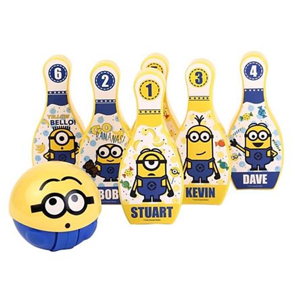 g0E DESPICABLE ME 3 Minions Ten Pin Bowling Skittles And Ball Set Kids 