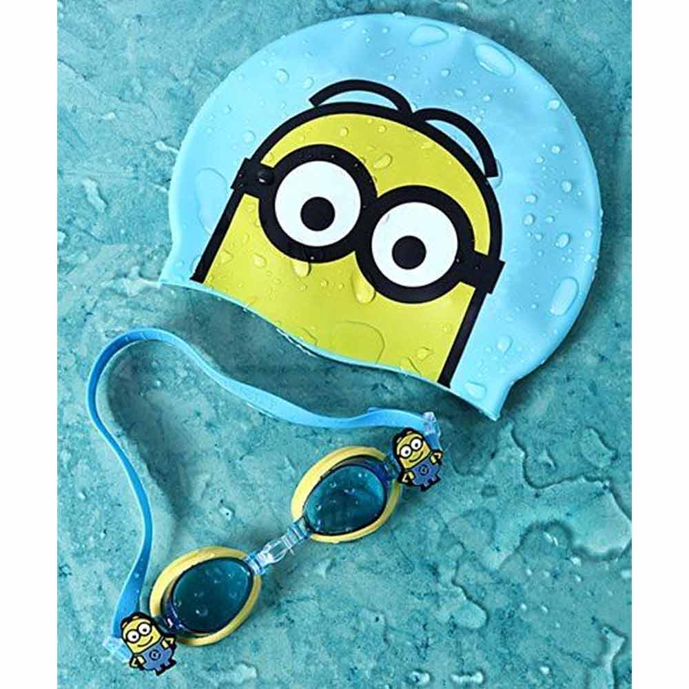 Minion Swimming Cap With Goggle Set