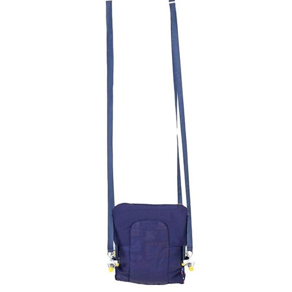 mother touch baby swing