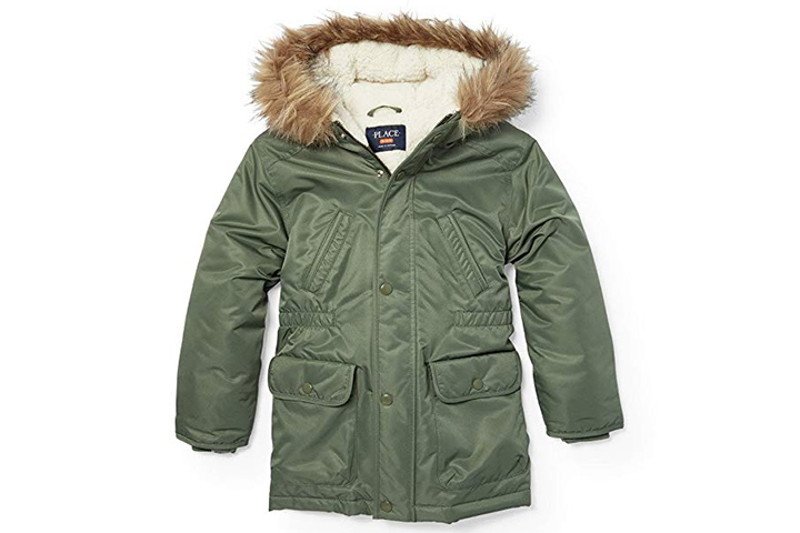 EISHOW Kids Boys Warm Thick Jackets Hooded Fleece Parka Coat Winter Outerwear