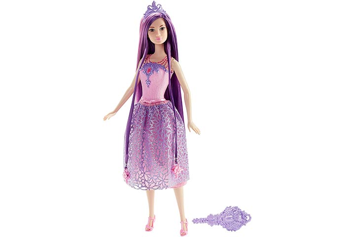 8. Barbie Endless Hair Kingdom Princess Doll, Purple