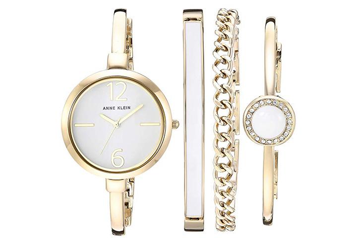 Anne Klein Bangle Watch and Swarovski