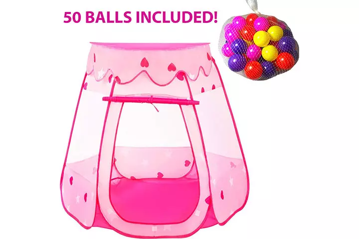 pink ball pit tent