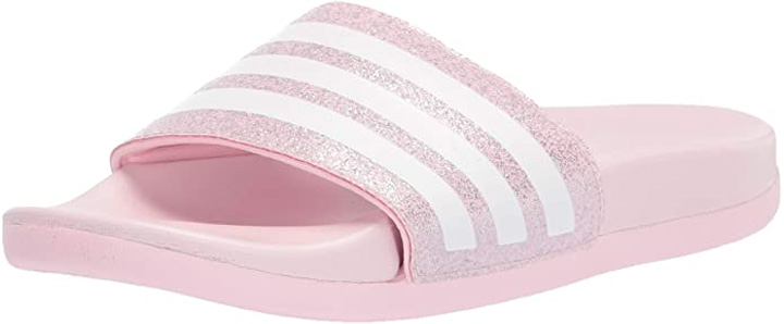 Pupeez Girls Open Toe Flip Flop Slide Slippers with Soft Faux Fur Top and Hard Sole 
