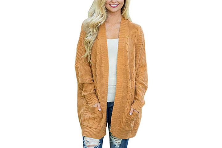 Dokotoo Womens Fashion Open Front Long Sleeve Cardigans Sweater