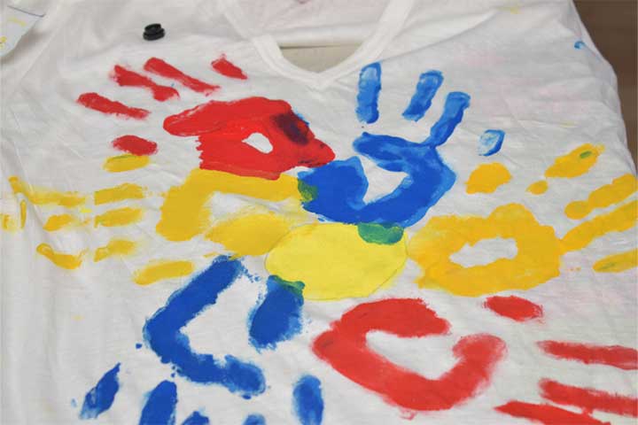 Family handprints t-shirt