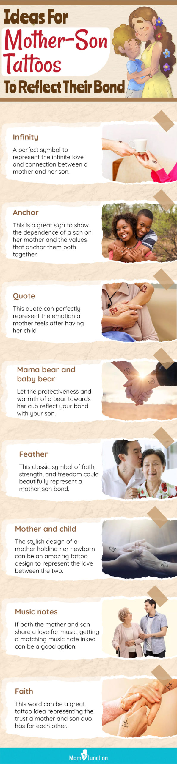  ideas for mother son tattoos to reflect their bond(infographic)