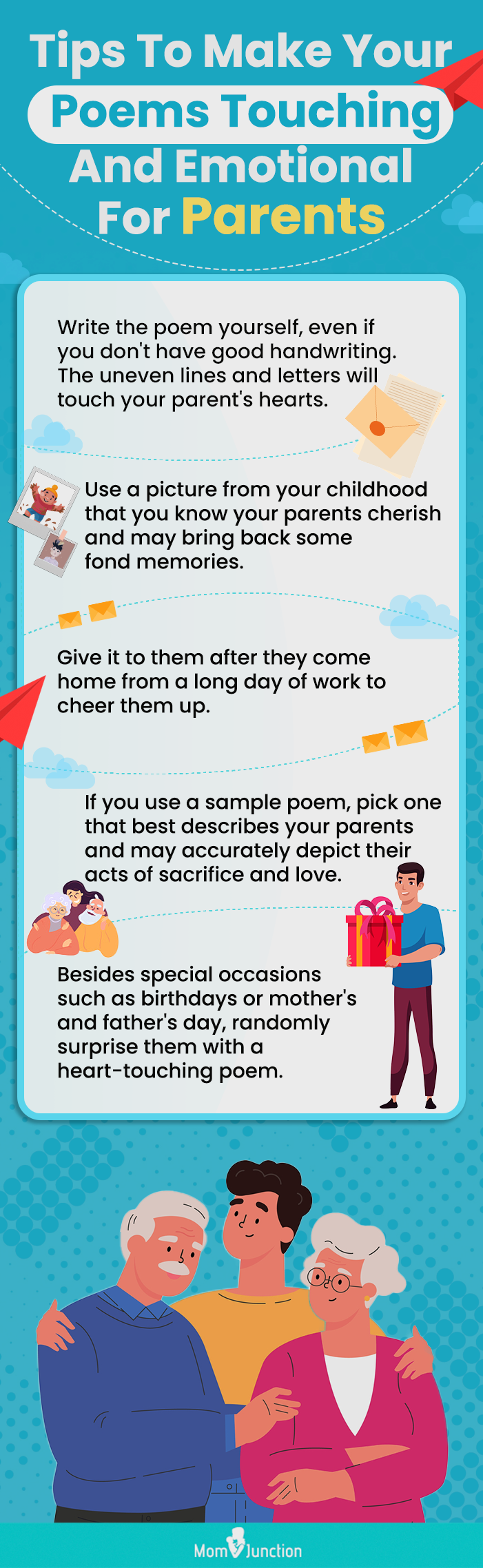 tips to make your poems touching and emotional for parents (infographic)