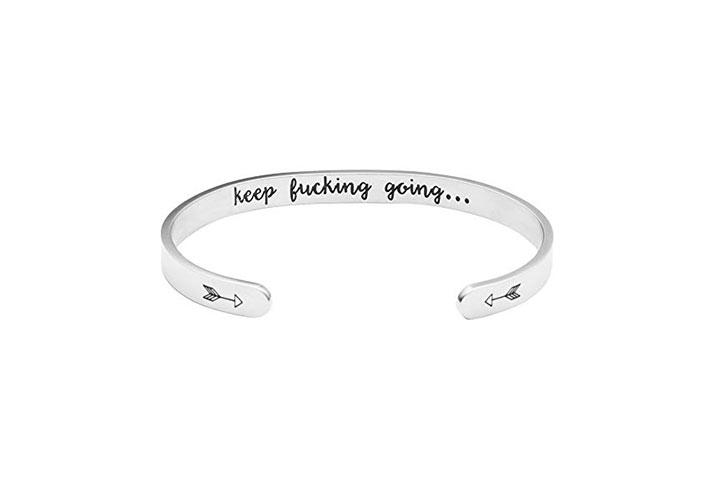 Joycuff Engraved Mantra Cuff Bangle